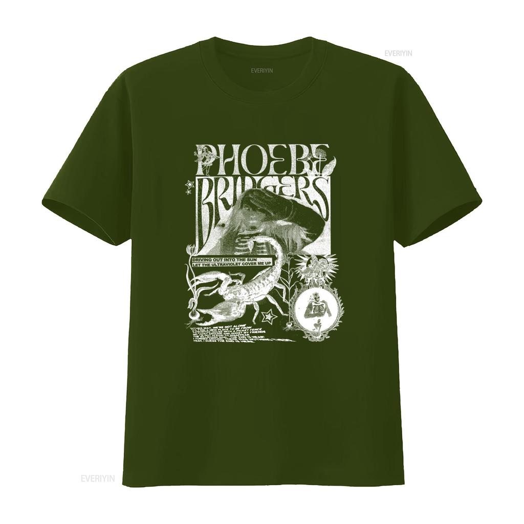 Phoebe Bridgers Tour T Shirt 2022 Reunion Scorpion Rock Music Fan Vintage Washed Homme Stretched Comfortable Breathable Soft