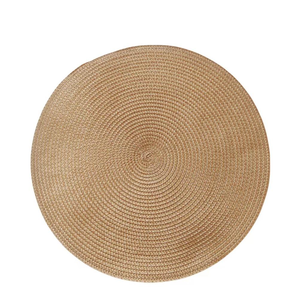 Heat-Resistant Round Placemats 38cm Round Heat-Resistant Placemats Washable Coasters Dining Table шампанского