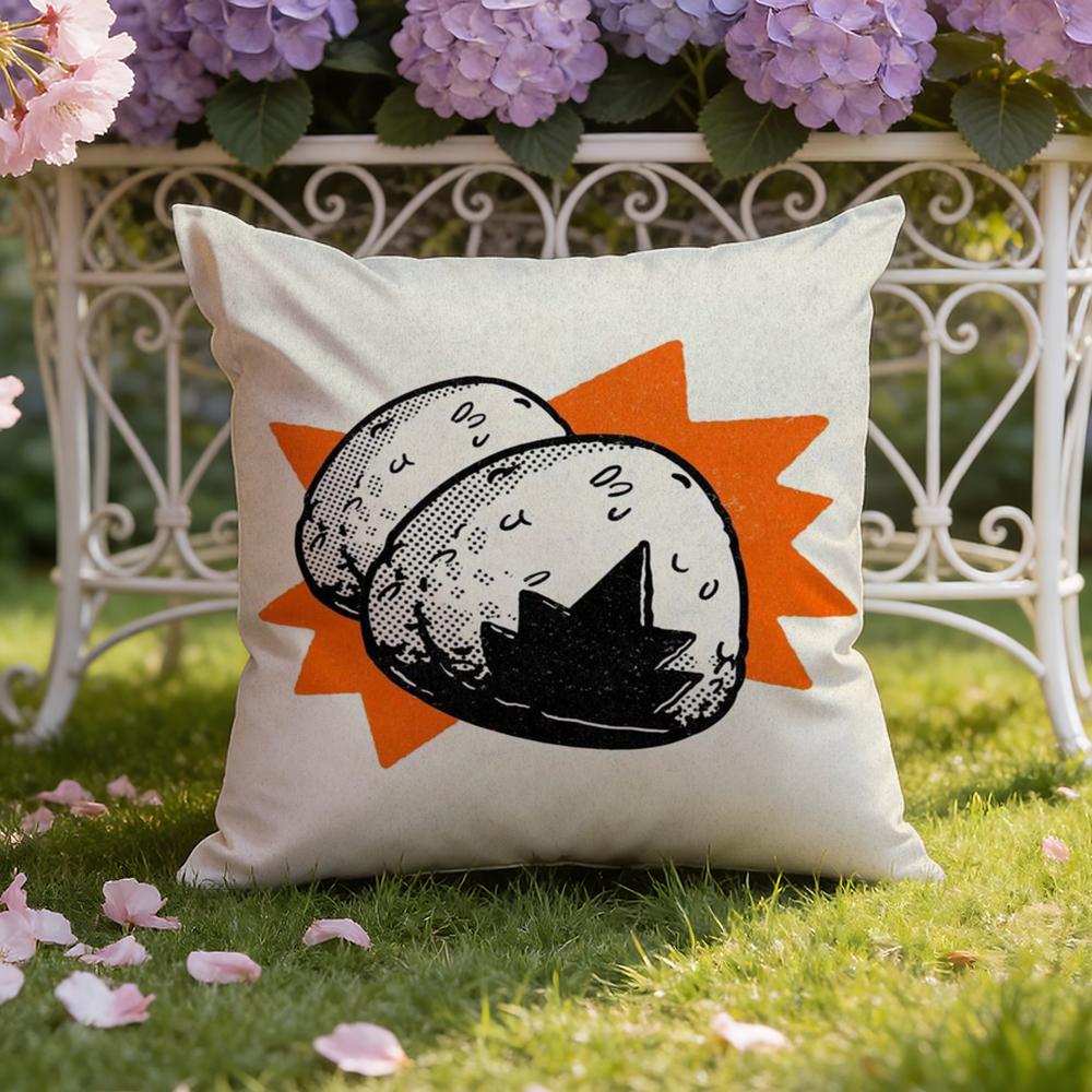 T-Takoyaki Japanese Food Cushion Cover Home & Car Dual-Scene Pillow Cover: Reversible for Premium Comfort