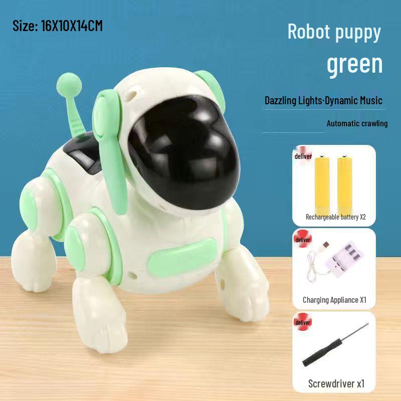 Interactive Electric Dog Toy: Lights, Music, Barking & Walking - Early Education & Crawling Guide for Ages 1-3