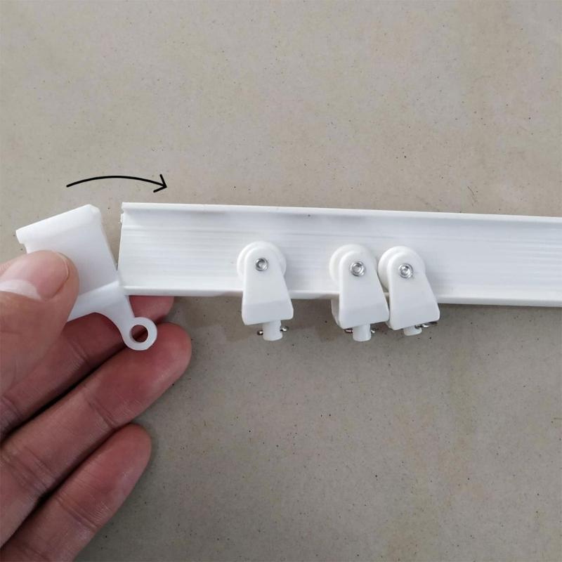 8Pcs Plastic Flexible Bendable Curtain Track End Stops Replacement Curtain Track Fittings End Caps for Smooth Operation