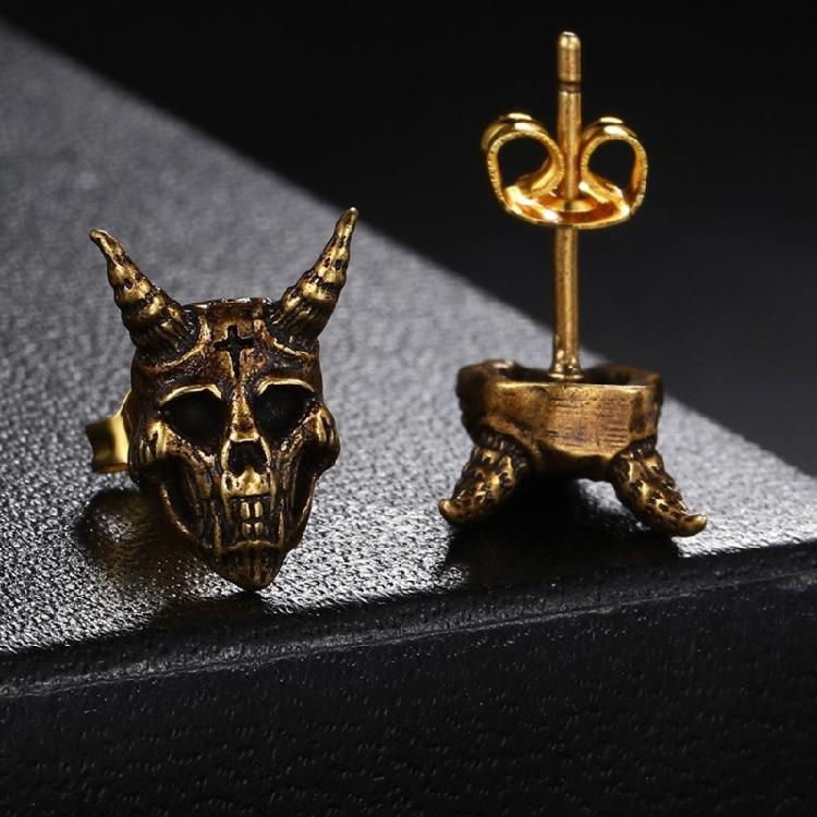 Sturdy Alloy Gothics Punks Skull Earrings Statement Jewelry Accessory for Casual Entertainment and Parties Supplies