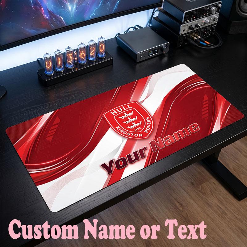 Hull KR Customized Name Text Mouse Pad, Large Desk Mouse Mat Personalized Home Office Present