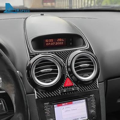 Real Soft Carbon Fiber Sticker For Opel Corsa 2007 2008 2009 2010 2011 2012 2013 2014 Car Central Control Outlet Time Screen