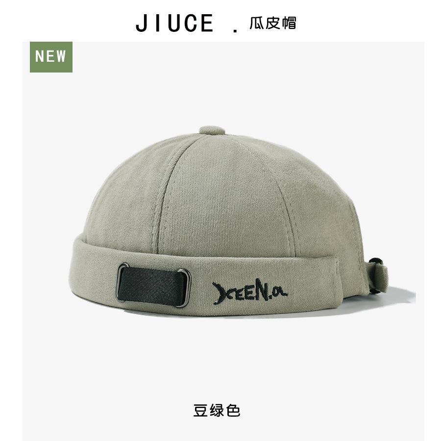 

Yuppie couple style embroidered letter melon rind hat trendy neutral abraded thickened cotton landlord hat thermal hat M（56-58cm）