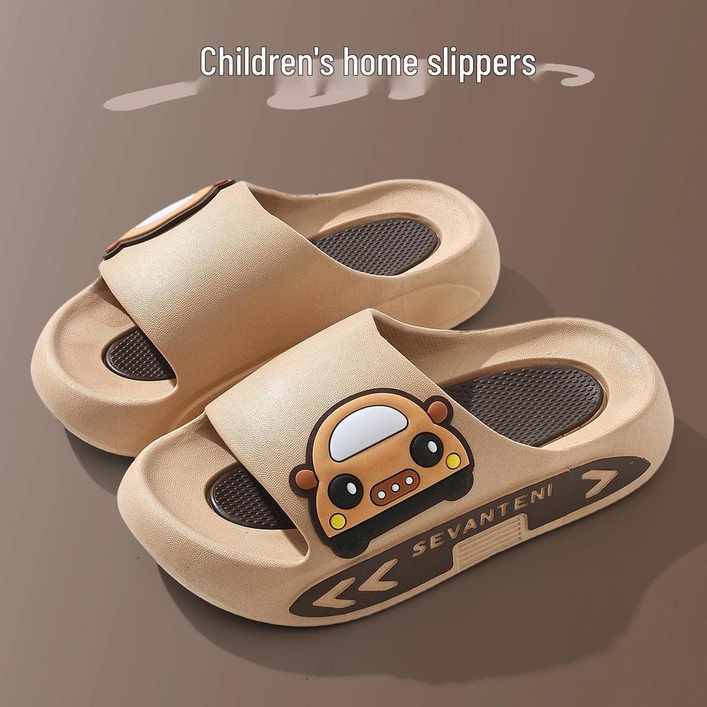 2026 Summer Cartoon Kids' Parent-Child Sandals: Soft, Non-Slip Soles for Home, Bath, and Outdoor Use