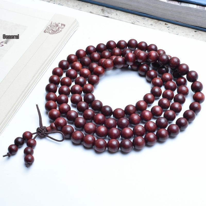 Venus Old Material Small-Leaf Red Sandalwood Prayer Beads Chain - High Oil Density, Unisex, New Chinese Style Decoration Gift