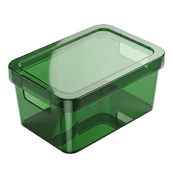 

Storage Box Moisture-Proof with Lid Design Clear View Stackable Organizer Durable Plastic Container for Home Use