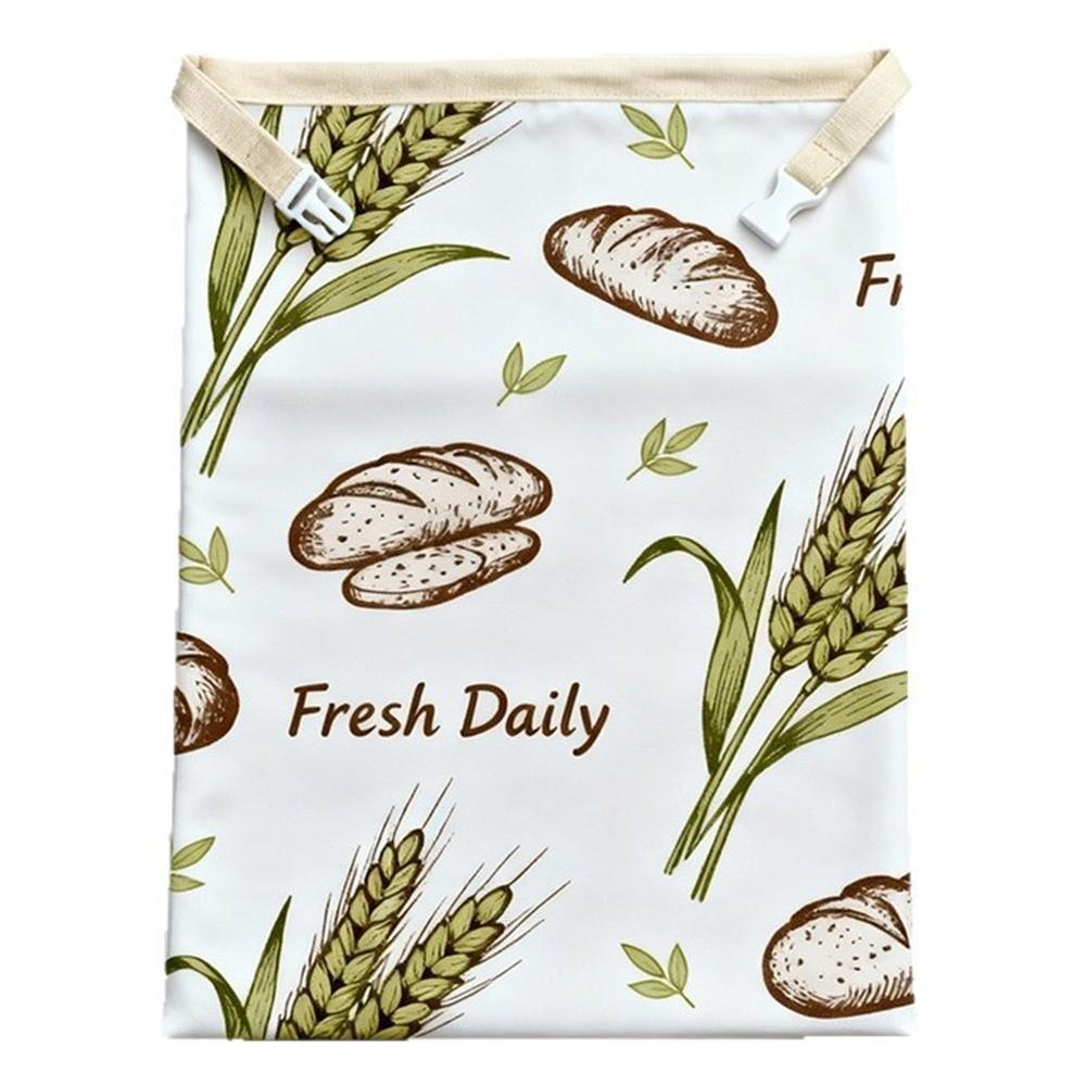 Reusable Beeswax Bread Bags Organic Linen Lock Closure Sourdough Bread Bags Beeswax Coated Freshness Preservation