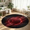 Atletico Madrid Printed Round Crystal Velvet Rug Soft Non Slip Floor Carpet For Bedroom Holiday Gift