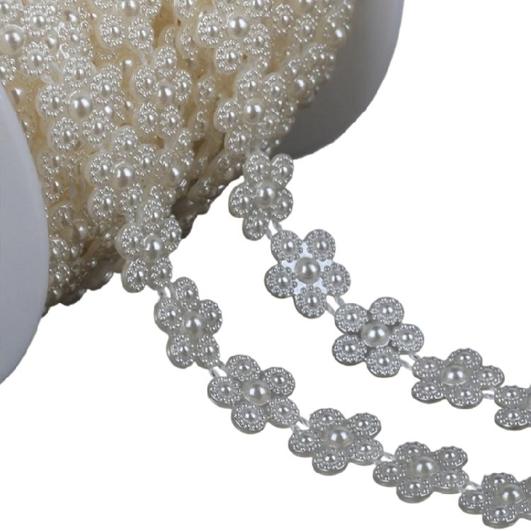 Imitation Pearls Beads Chain for Wedding Party Decoration Artificial Pearls Resin Beads for Art Craft and Jewelry Making