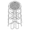 Household Coffee Capsule Holder Rotatable Storage Rack Shelf for 64Pcs Capsule Kitchen