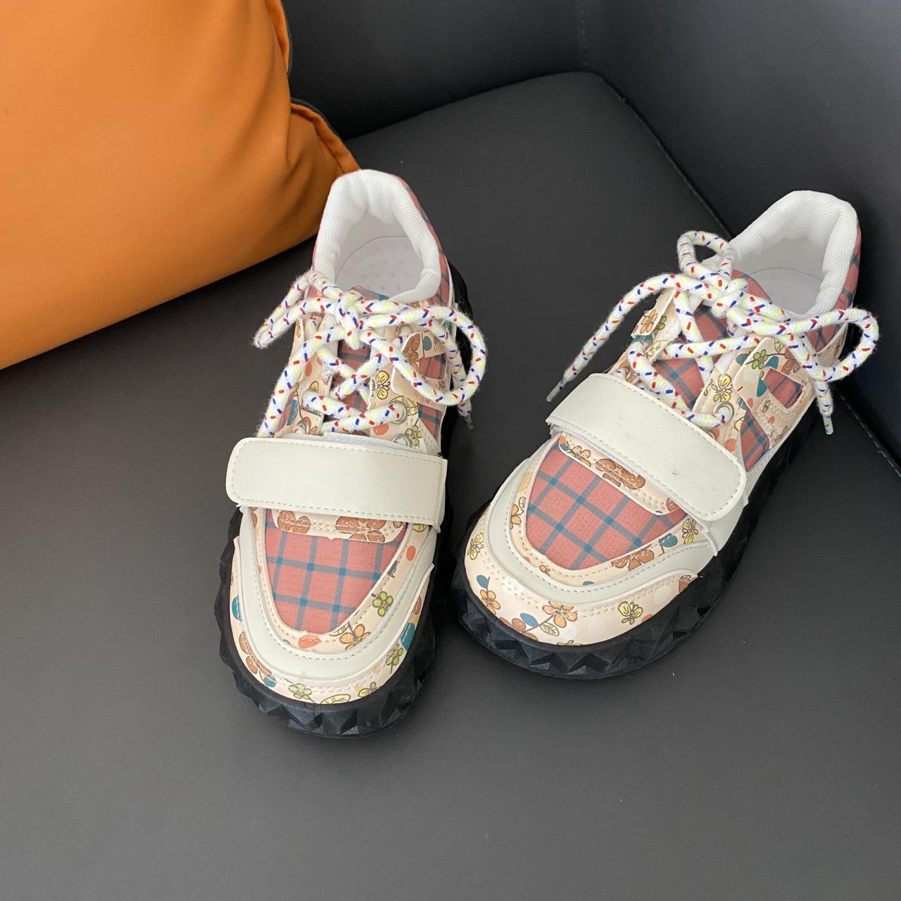 

Туфли на платформе Женская обувь Обувь для нишевых досок Японские студенты Большие Головы Уродливые Милые Туфли 40