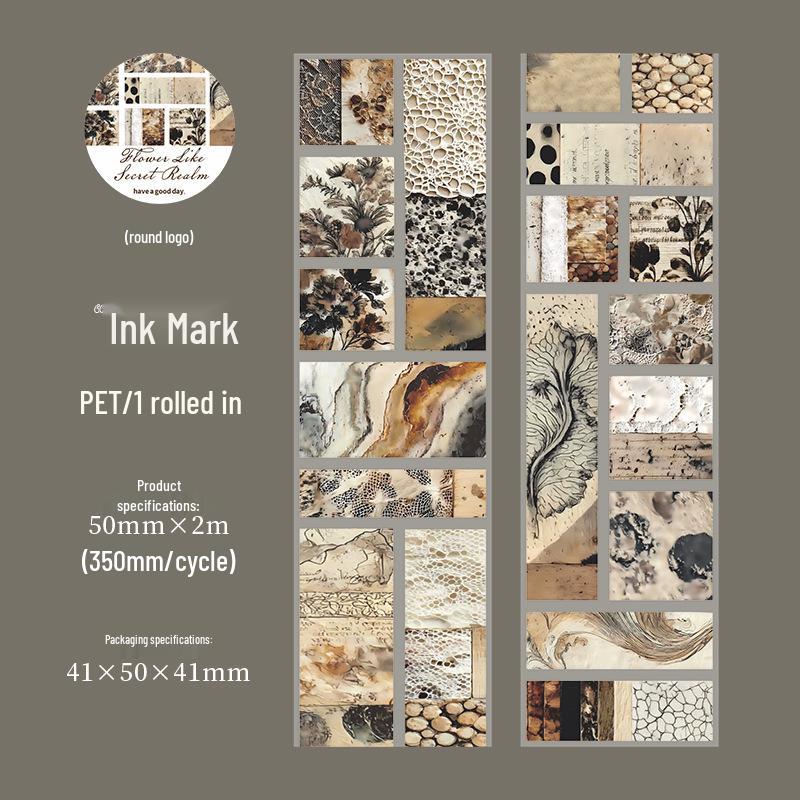 Retro Floral Secret Realm Journal Stickers: DIY Creative Scene Patterns