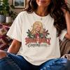 Holly Dolly Weihnachts-T-Shirt, Ländliches Weihnachts-T-Shirt, Westliches Feiertags-T-Shirt, Weihnachts-T-Shirt mit Extra Glitzer, Cowgirl Weihnachtsgeschenk