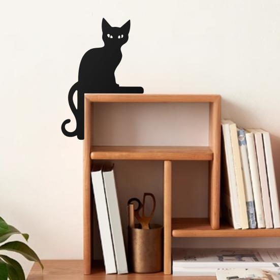 Halloween Door Corner Sign Decoration Easy Installation Door Frame Decor Ghost Black Cat Witch Hat Frame Topper Sign