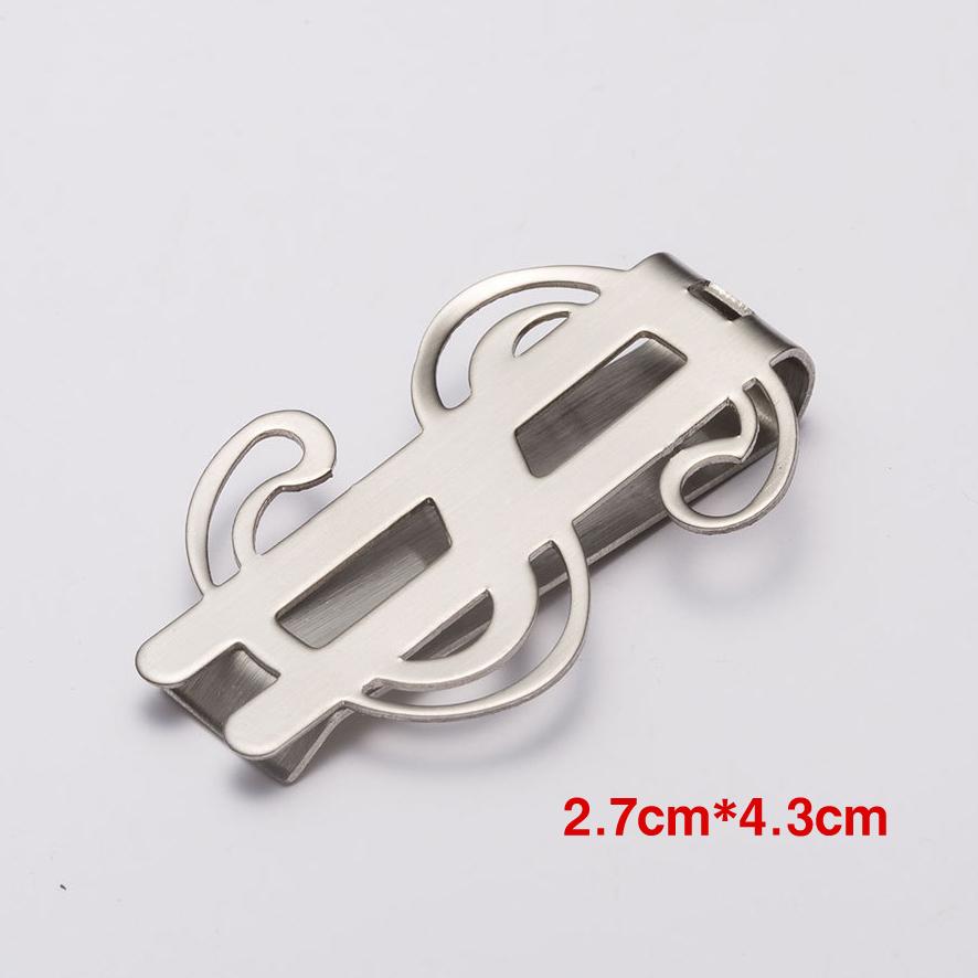 

Quality Stainless Steel Metal Money Clip Fashion Brass Cash Clips Bank Card Money Holder Wallet Multifunctional Bill Steel Clamp