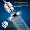15/20-stufiges Duschfilter-Set, 6 Zoll Duschkopf mit Regendusche, Badezimmer-Wasserreiniger für hartes Wasser, Chlorentfernungs-Duschkopf