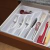 6 Compartment Cutlery Tray Plastic Utensil Organizer Kitchen Drawer Storage Easy Clean BPA Free Sorter Flatware and School
