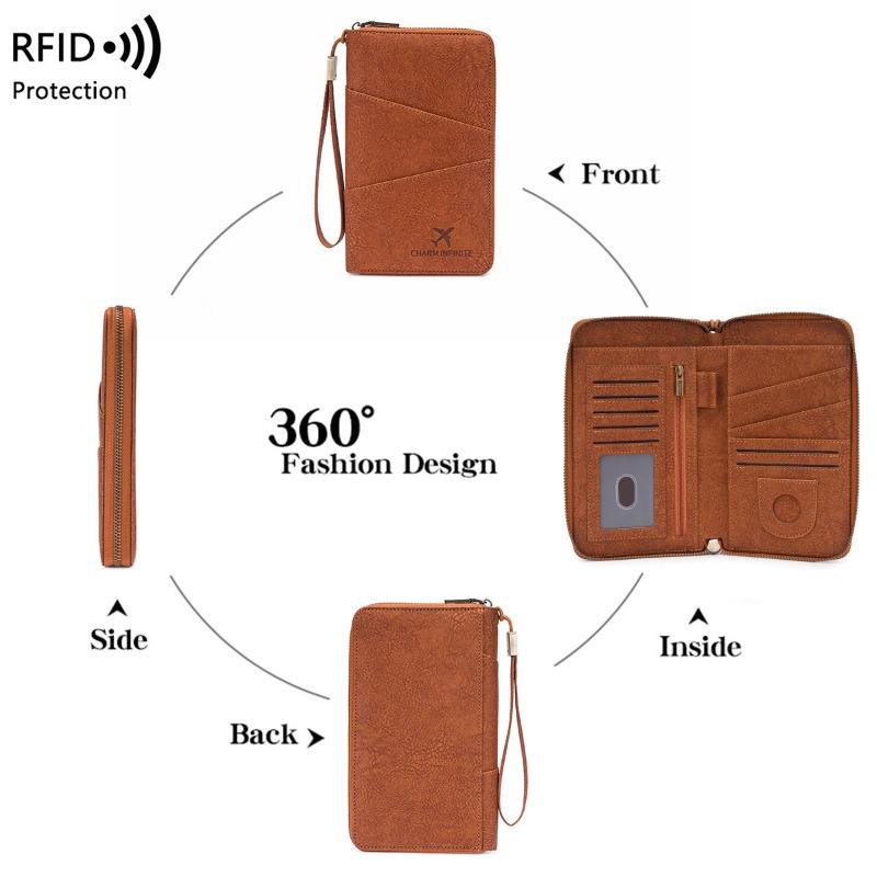 New Passport Bag Anti-lost Passport Clip Multifunctional Travel Storage Document Bag