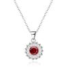 S925 Sterling Silver December Birthstone 12 Color Birthstone Necklace Women'S Pendant