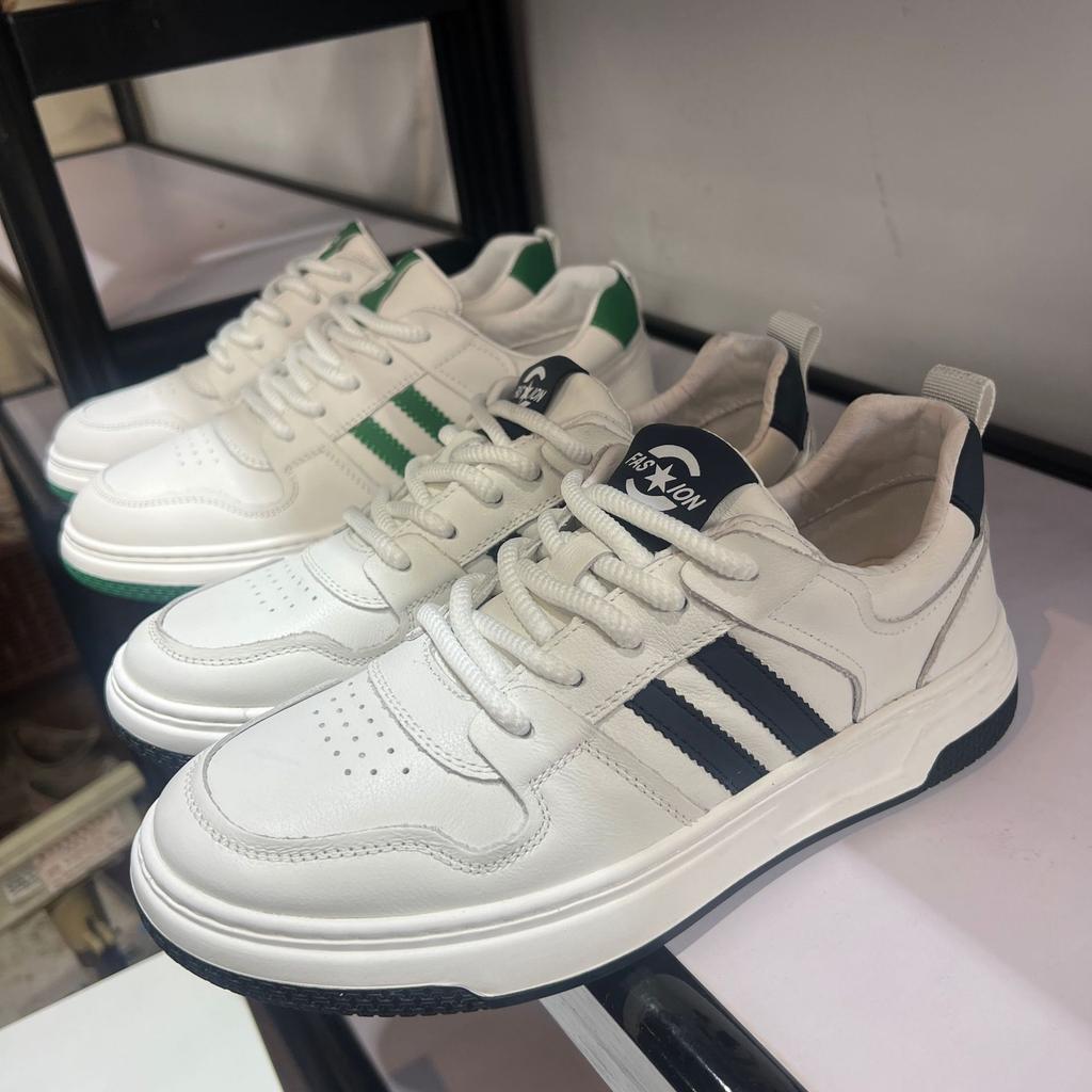 Cross-Border Leather Men'S Shoes Spring New Little White Shoes Men'S Casual Board Shoes German Training Shoes Men'S Trendy Brand High Sense Versatile