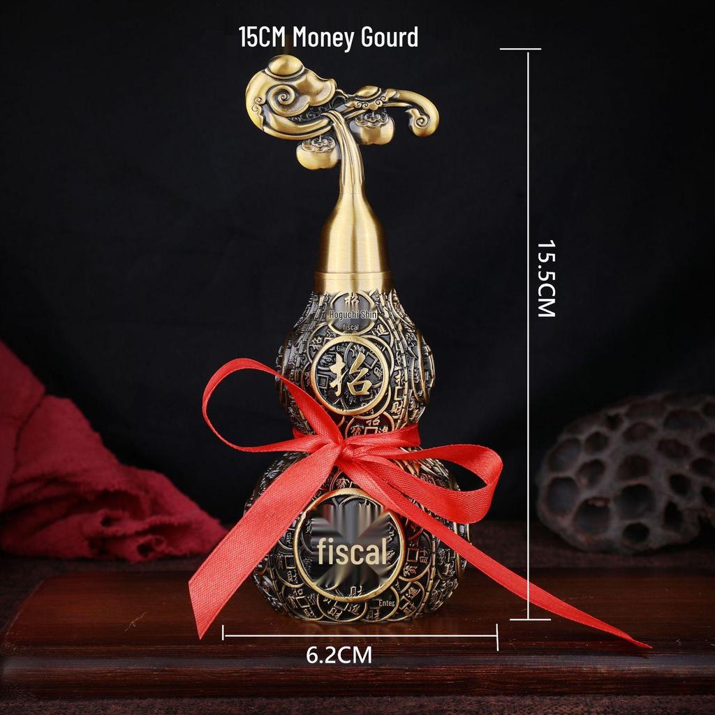 Brass and Copper Gourd Ornaments for Home and Ceremonial Decor