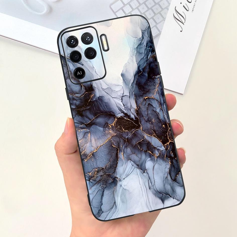 For OPPO Reno 5 Lite Case CPH2205 Popular Flower Soft Silicone Back Cover For OPPO A94 5G CPH2211 A 94 Reno 5Z Reno5 Lite Bumper