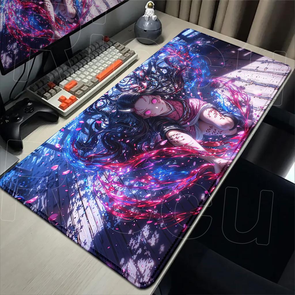 New Kawaii Girl Nezuko Kamado Mouse Pad Laptop Anime HD Print Gaming Keyboard Carpet Demon Slayer Mousepad PC Cute Game Desk Mat