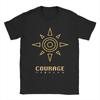 Digimon Crest of Courage T Shirts Men Women's Cotton Vintage T-Shirts Crew Neck  Tees Short Sleeve Clothes Graphic
