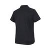 Skechers Moisture Wicking Breathable Solid Color Versatile Casual Short Sleeve Polo Shirt Women Tops Meteorite-Black P224W161-03K8
