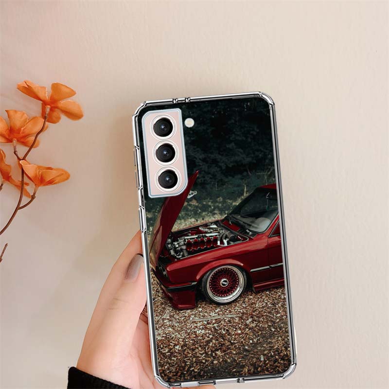 Car for B- Bmwes-S E30 Phone Case For Samsung S24 FE Galaxy S22 S25 Ultra S25 Edge S21 S23 FE S20 S10 Plus Cover Shell Coque Cle