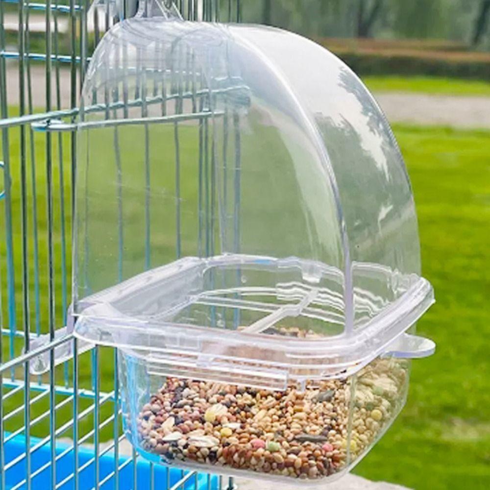 Automatic Water Dispenser Bird Cage Feeder Plastic Parrot Feeder Box  Parakeet