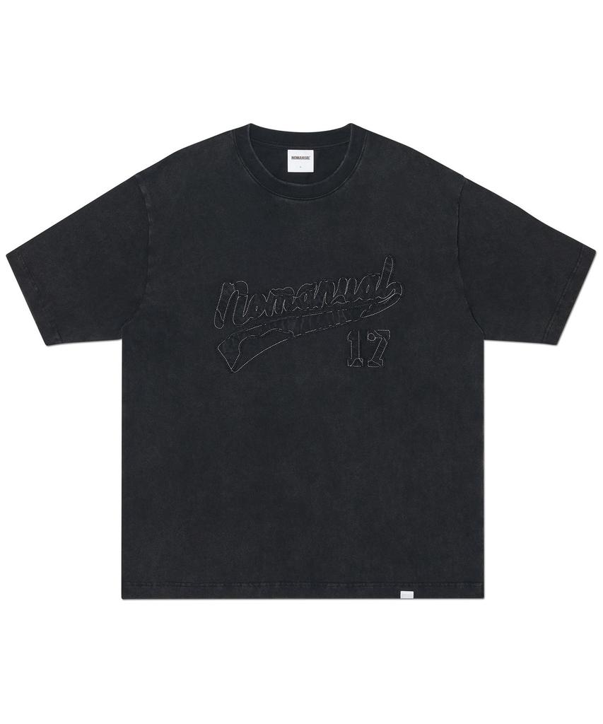 Nomaenyueol Applique T-Shirt - Washed Black