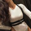 Women's Fashion Wide Leather Belt Punk Gothic Body Binding Chest Strap Harajuku Strap Clothing Accessories