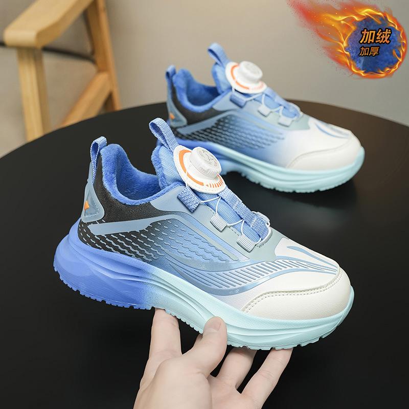 Children's Cotton Shoes New Winter Children's Velvet Thickened Warm Casual Sports Shoes Wear-resistant Lightweight Shoes