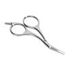 Small Grooming Scissors Stainless Steel Ergonomic Design Rounded Tip Small Nasal Hair Scissors for Eyebrow