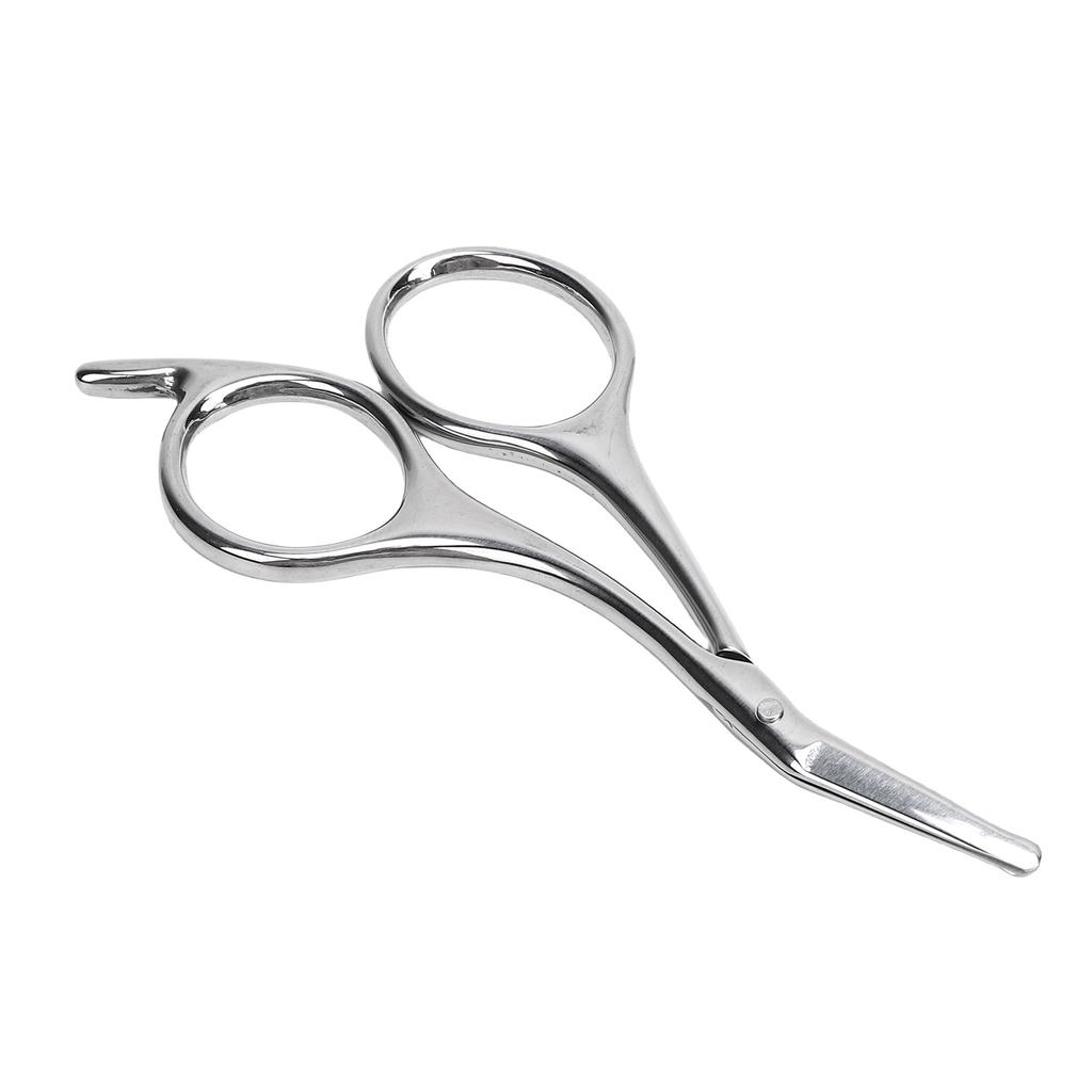 Small Grooming Scissors Stainless Steel Ergonomic Design Rounded Tip Small Nasal Hair Scissors for Eyebrow