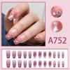 Gradient Ice-Clear Love Heart & Star Trendy Long Nails - Pack of 24
