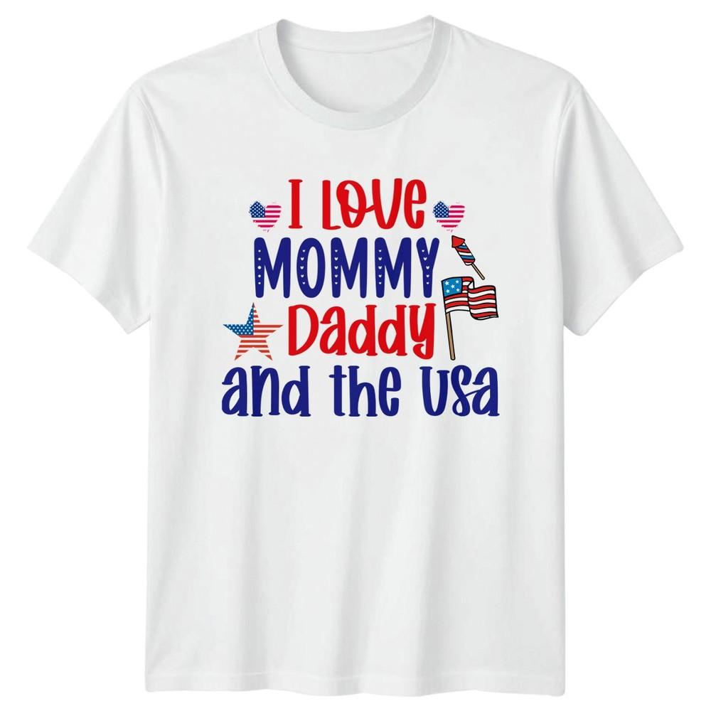 I Love Mommy Daddy And The USA Patriotic Family Fourth Of July Unisexs Unisexs S
