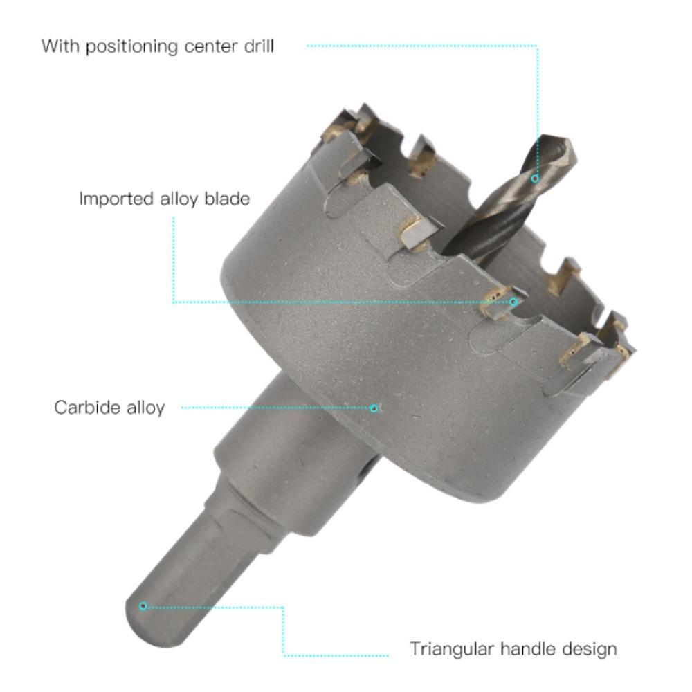 

1 шт. 50-80 мм TCT твердосплавная фреза для металла толстых листов и алюминиевого сплава - Сверхпрочная корончатая пила 50mm золотой