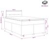 Box Spring Bed with Mattress Black 120 x 190 cm Fabric