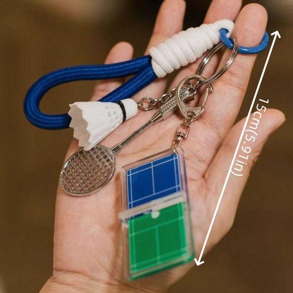 Shuttlecock Sports Badminton Keychain Bag Hanging Table Tennis Keyring  Sport Fans
