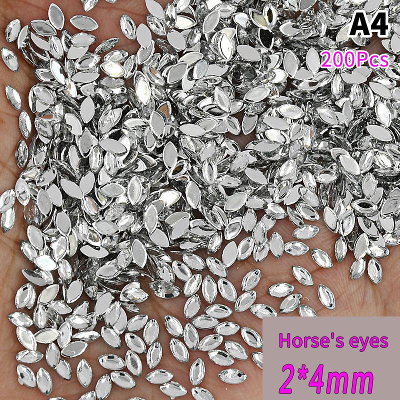 

200 шт. Мини Ногти Плоское Дно Изысканный DIY Шарм для Ногтей Драгоценные Камни Ослепительный Маникюрный Совет 3D Украшение для Ногтей