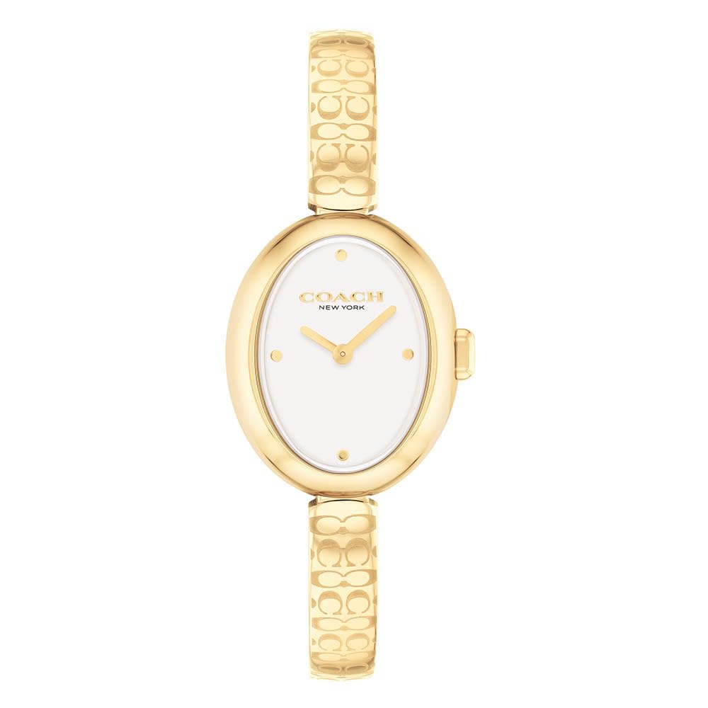 Watch SAMMY White Dial Stainless Steel Bracelet 14504528 [Coach][Authorized Import] Women s золотой