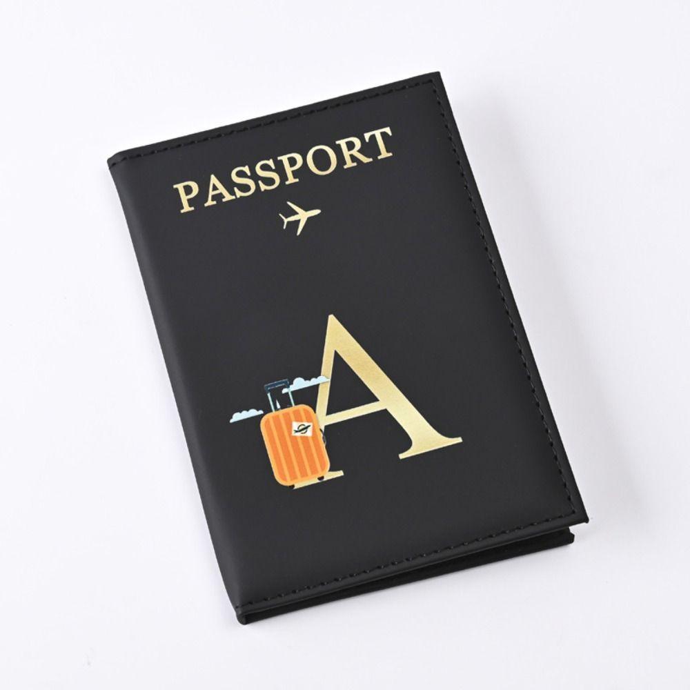 Fashion PU Leather Passport Cover Multi-card Waterproof Passport Holder Case Letter ID Card Pouch Travel