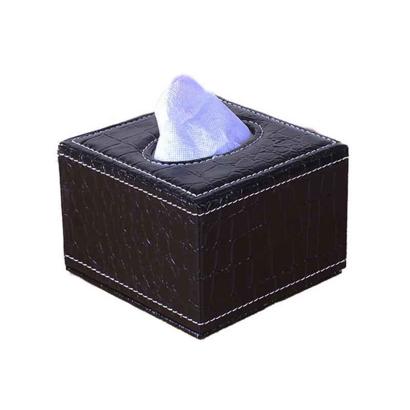 JNL European Style Leather Square Tissue Box