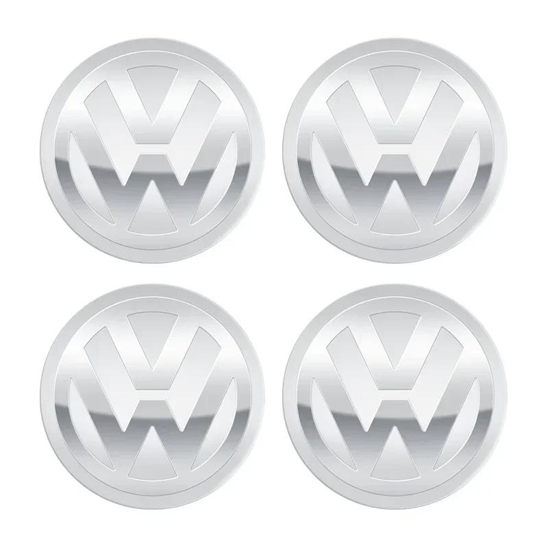 

2025 Hot 4pcs 56/60/65/70/75mm Car Wheel Center Hub Caps Sticker Badge For Volkswagen VW B5 GTI Golf 5 7 Caddy Passat b6 Tiguan 56mm