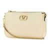 Valentino Vlogo Chain Strap Zipper Closure Leather Mini Shoulder Bag Women Shoulder Bag Ivory W2P0AA9MIM098
