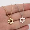 Six-Pointed Star Pendant Necklace: Elegant, Stylish, Hollow Design for a Chic Look